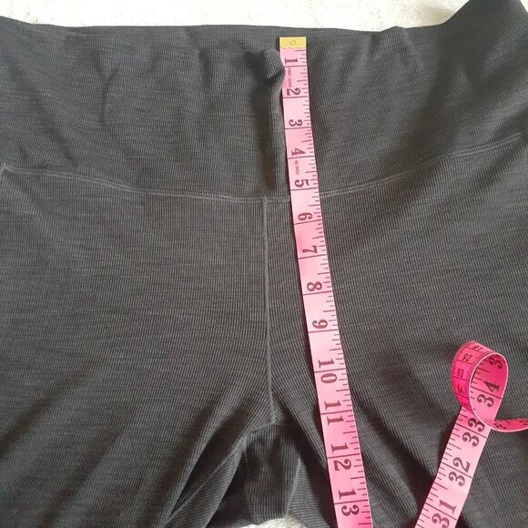 Prana Women's Size 2X Dark Gray Becksa Ribbed Comfort Fit Pockets 7/8 Leggings - Picture 11 of 13